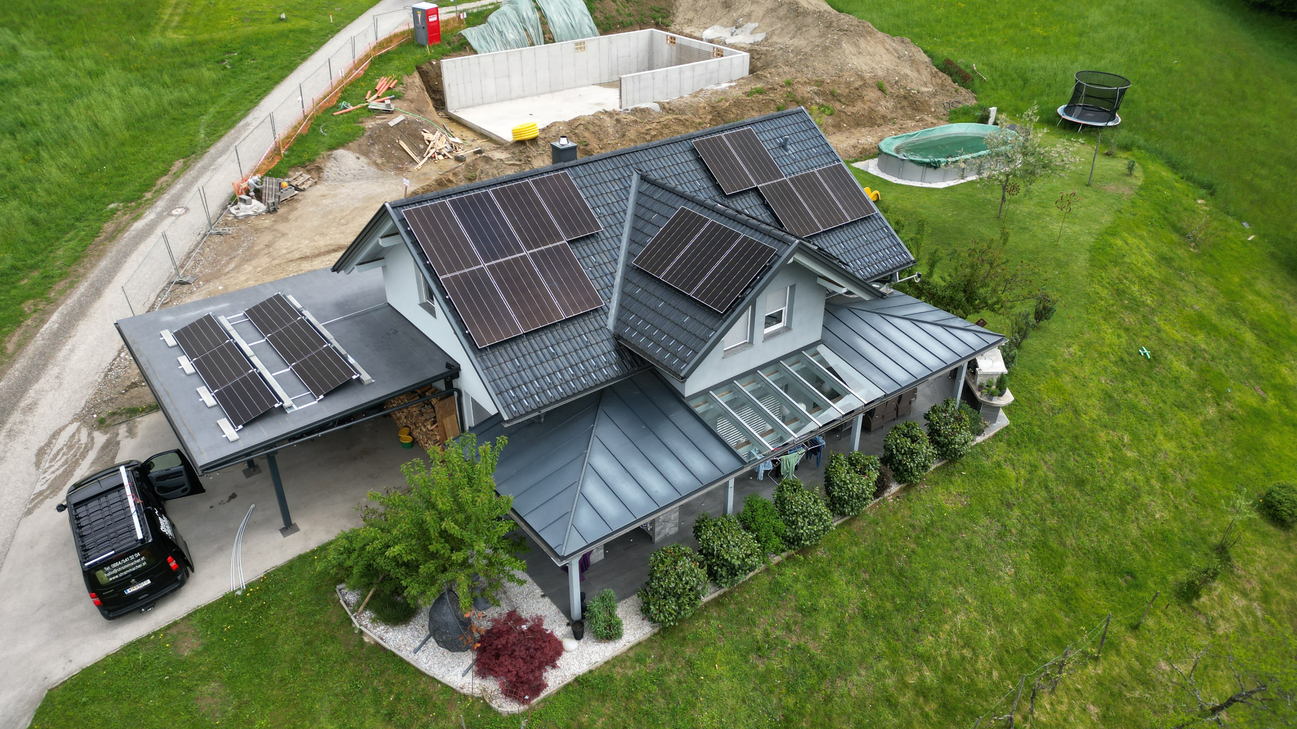 PV-Anlage auf einem Einfamilienhaus
